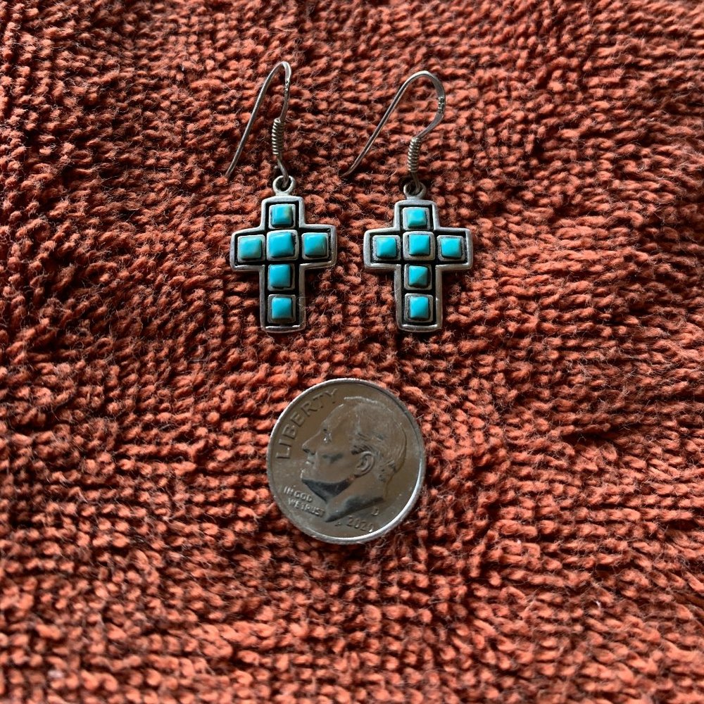 Sterling Silver & Turquoise Dangle Earrings